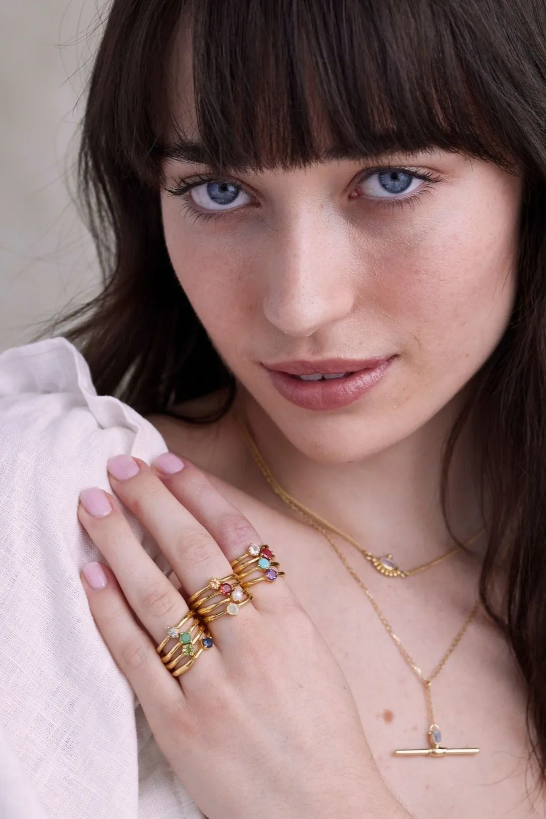 August Peridot Gold Birthstone Ring
