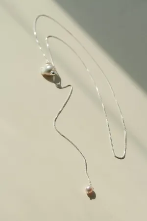 Baroque Pearl Y-Shaped Long Chain Necklace