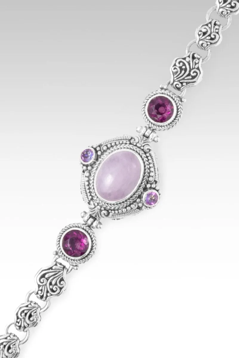 Be Virtuous Bracelet? in Kunzite, Pink Fluorite & English Tearose? Mystic Topaz