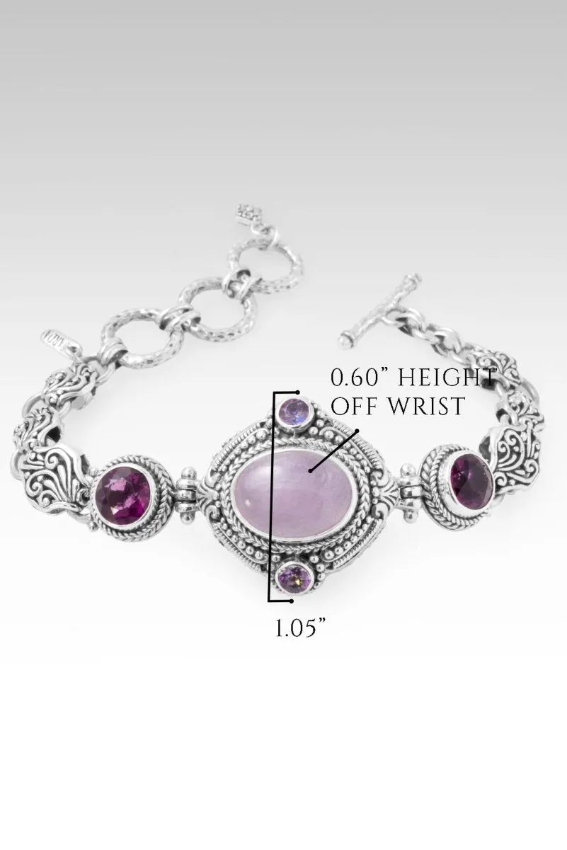 Be Virtuous Bracelet? in Kunzite, Pink Fluorite & English Tearose? Mystic Topaz