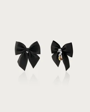 Black Bow Earrings