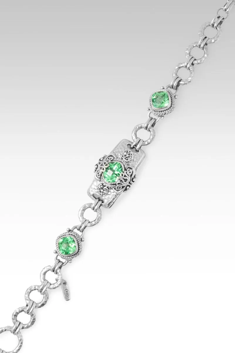 Bloom Beyond Boundaries Bracelet? in Green Lab Created Sapphire