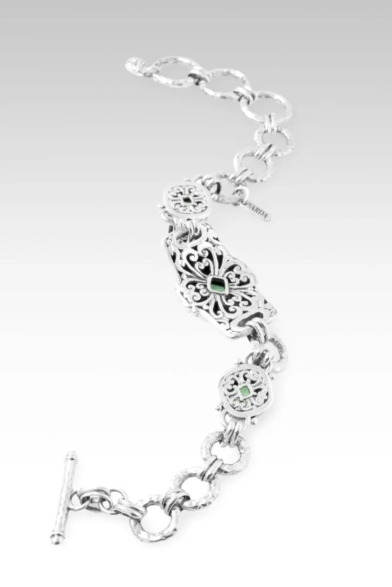 Bloom Beyond Boundaries Bracelet? in Green Lab Created Sapphire