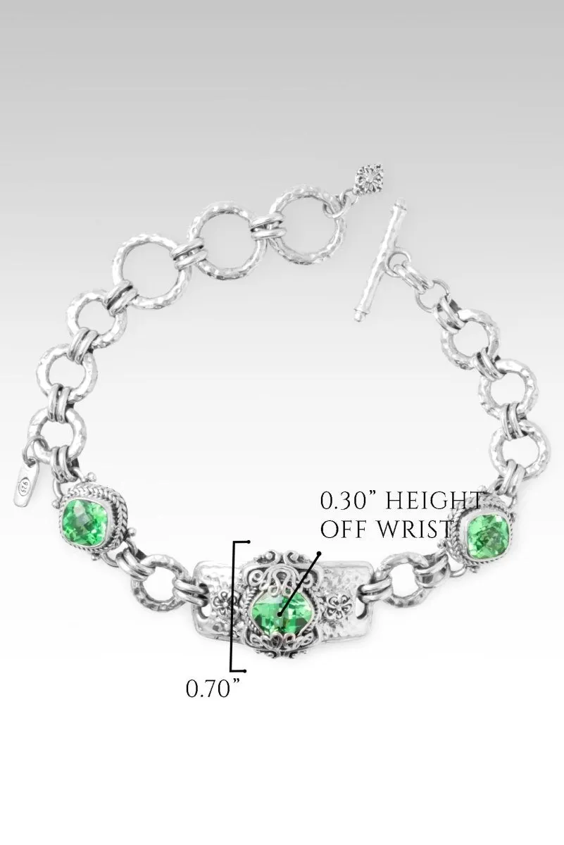 Bloom Beyond Boundaries Bracelet? in Green Lab Created Sapphire