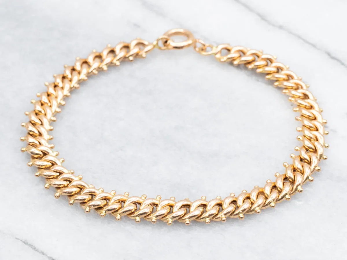 Bold 800 Gold Chain Link Bracelet