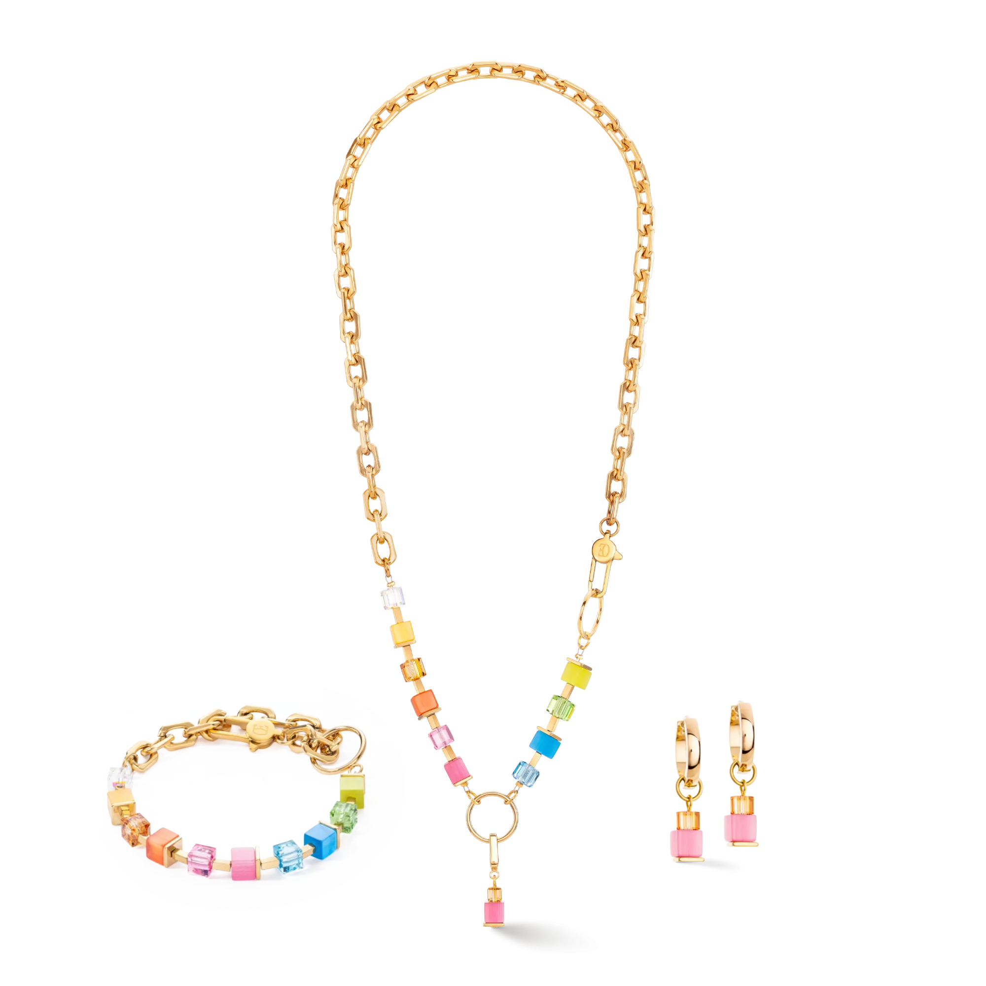 Bracelet Cube Fusion Charm gold-rainbow