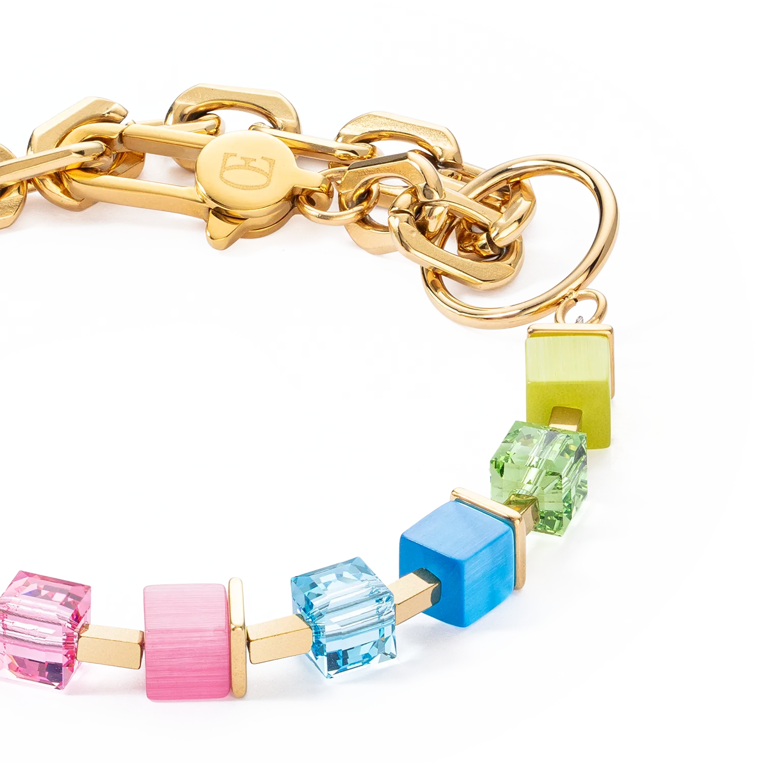 Bracelet Cube Fusion Charm gold-rainbow