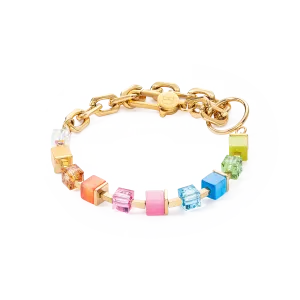 Bracelet Cube Fusion Charm gold-rainbow