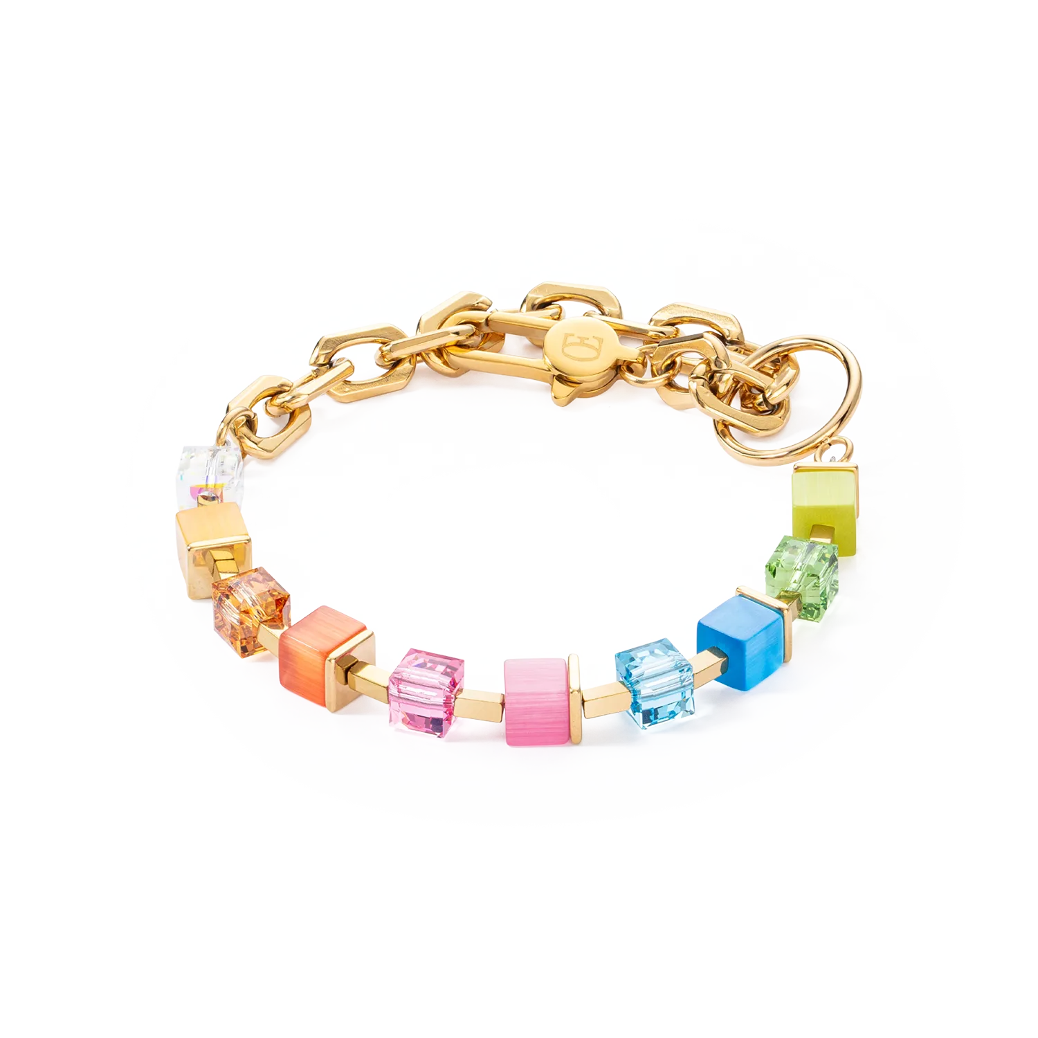 Bracelet Cube Fusion Charm gold-rainbow