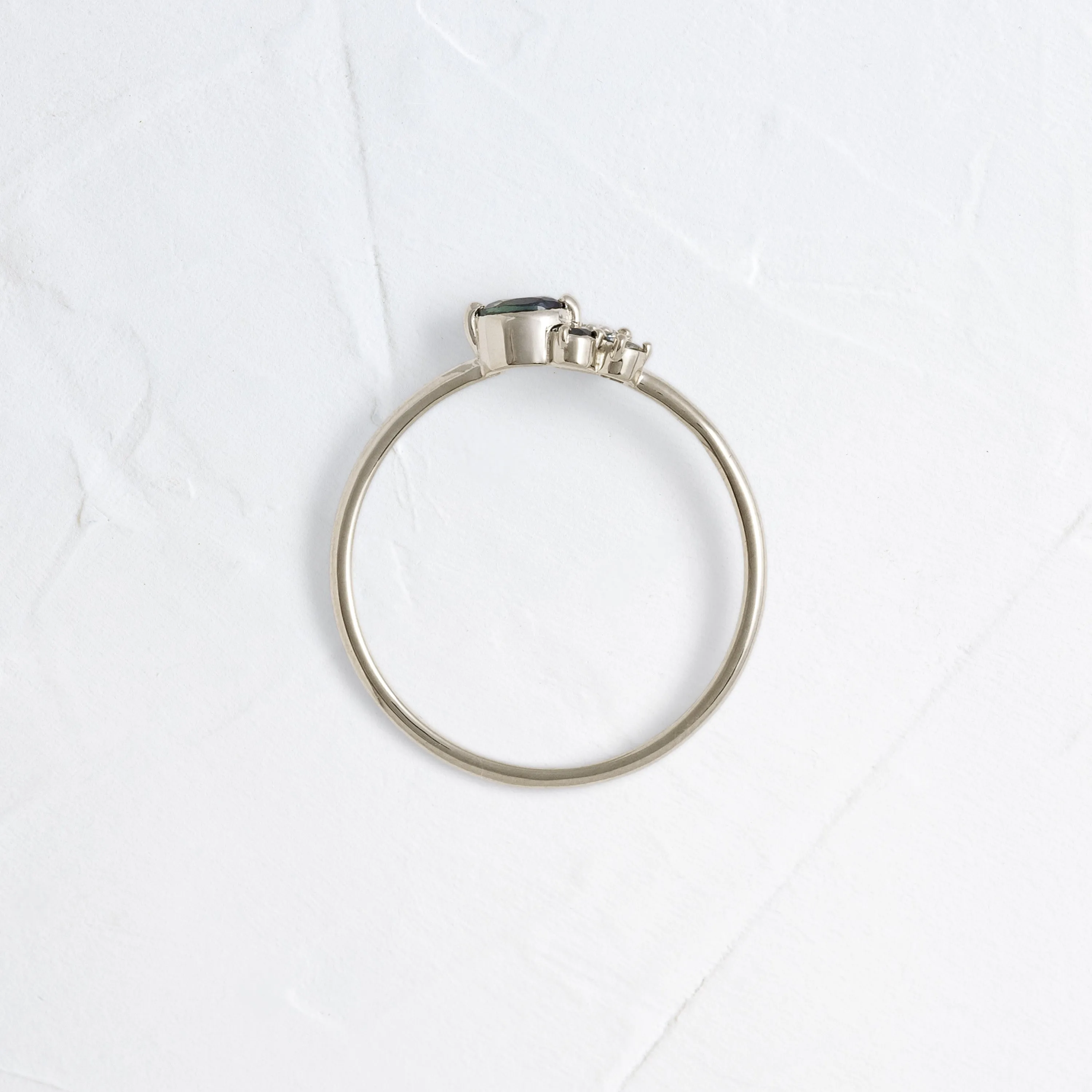 Bubbled Mini Cluster Ring in Evergreen