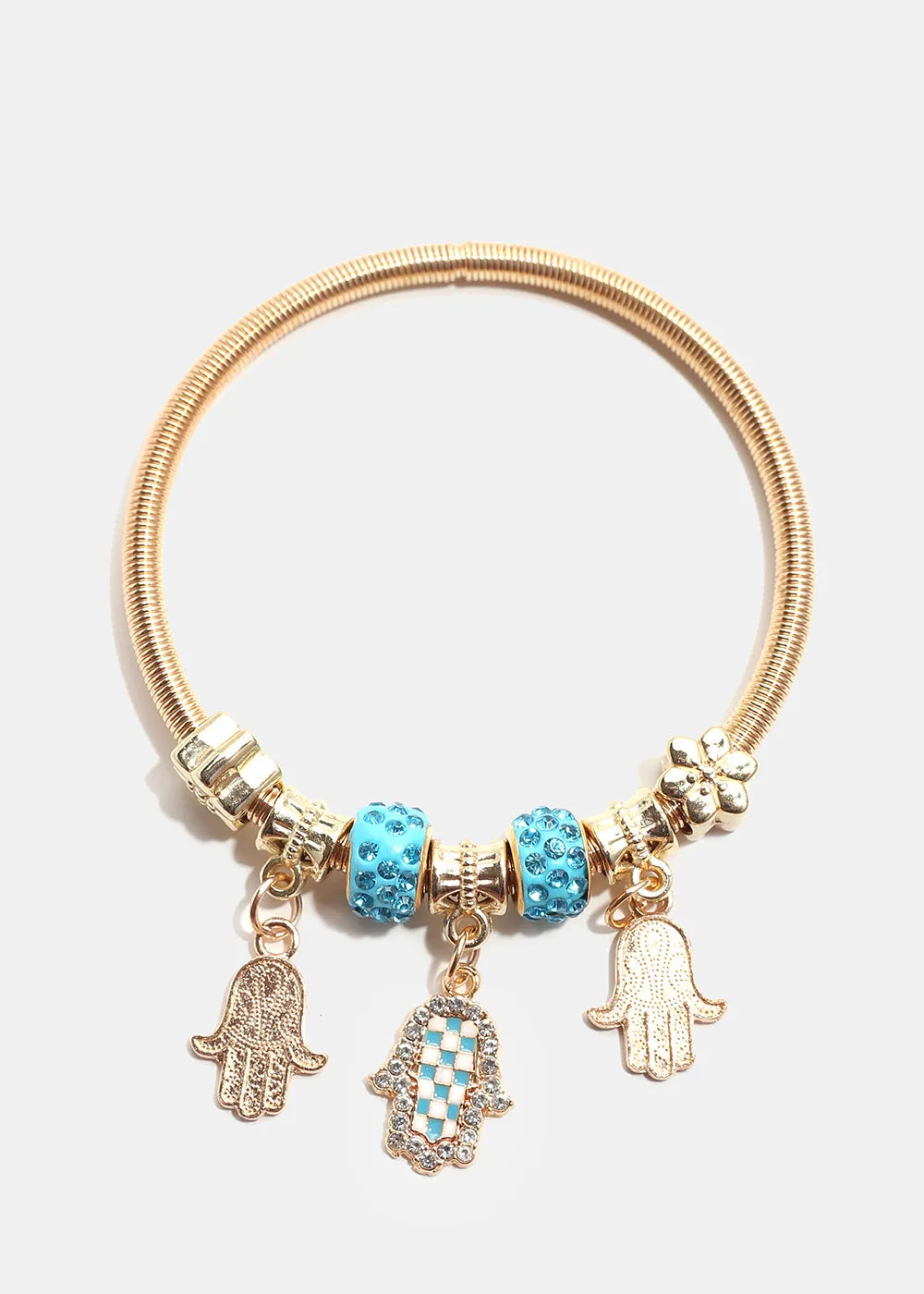 Checkered Hamsa Hand Bangle