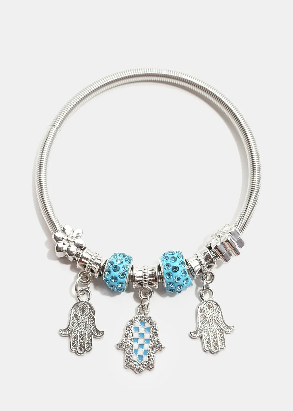 Checkered Hamsa Hand Bangle