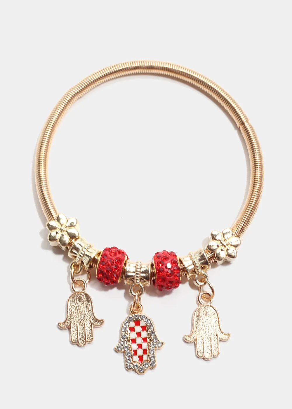 Checkered Hamsa Hand Bangle