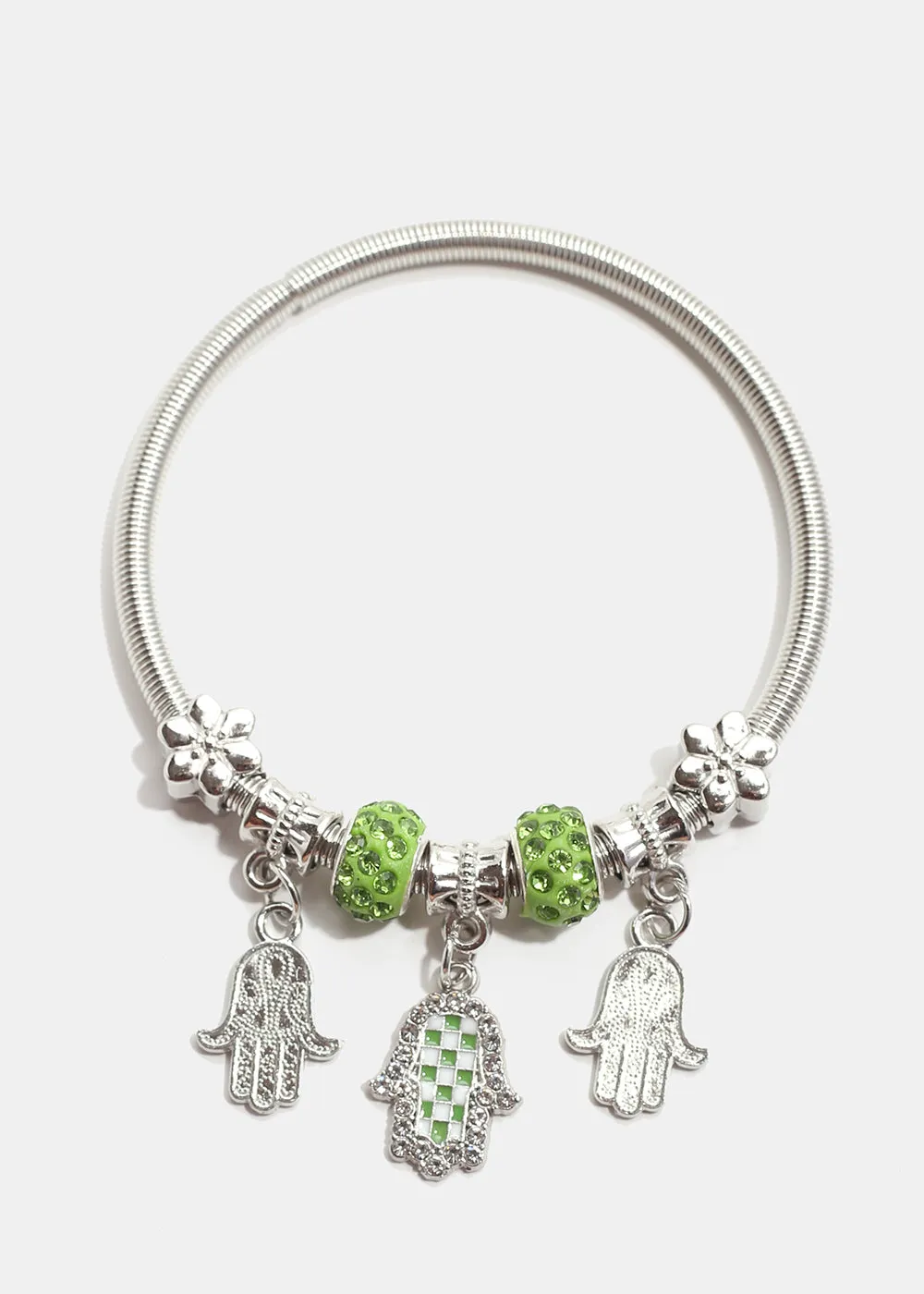Checkered Hamsa Hand Bangle