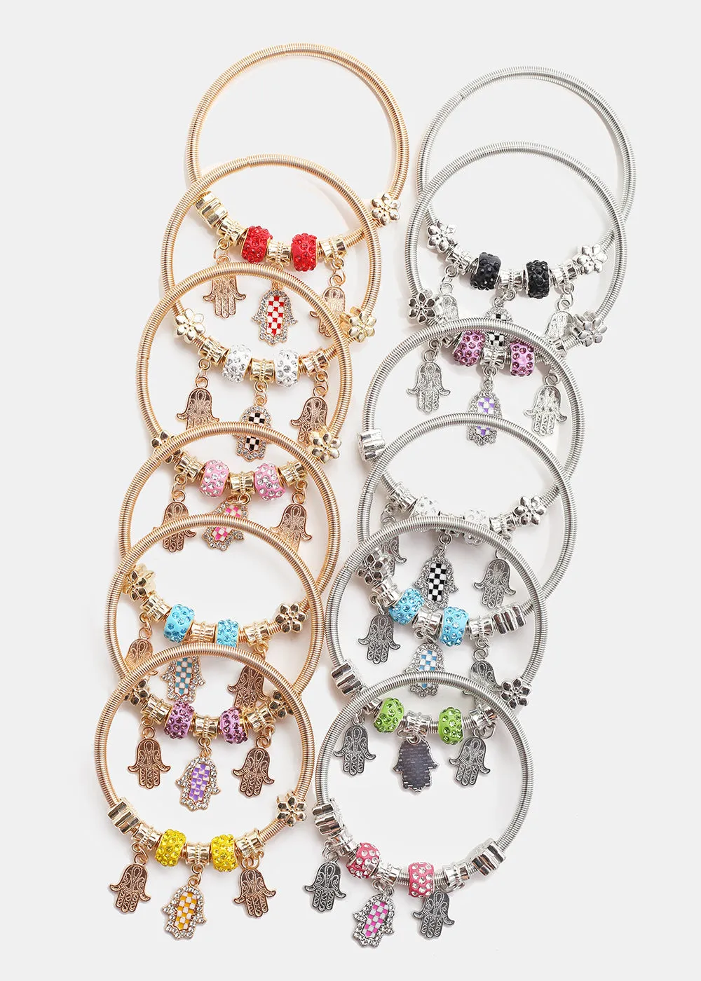Checkered Hamsa Hand Bangle
