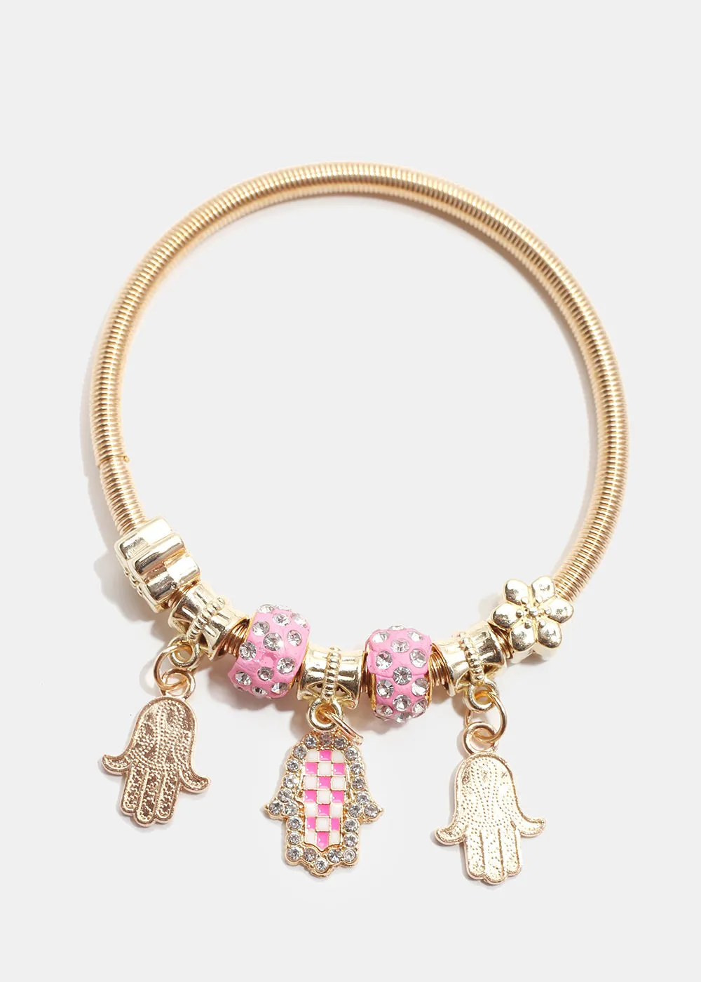 Checkered Hamsa Hand Bangle
