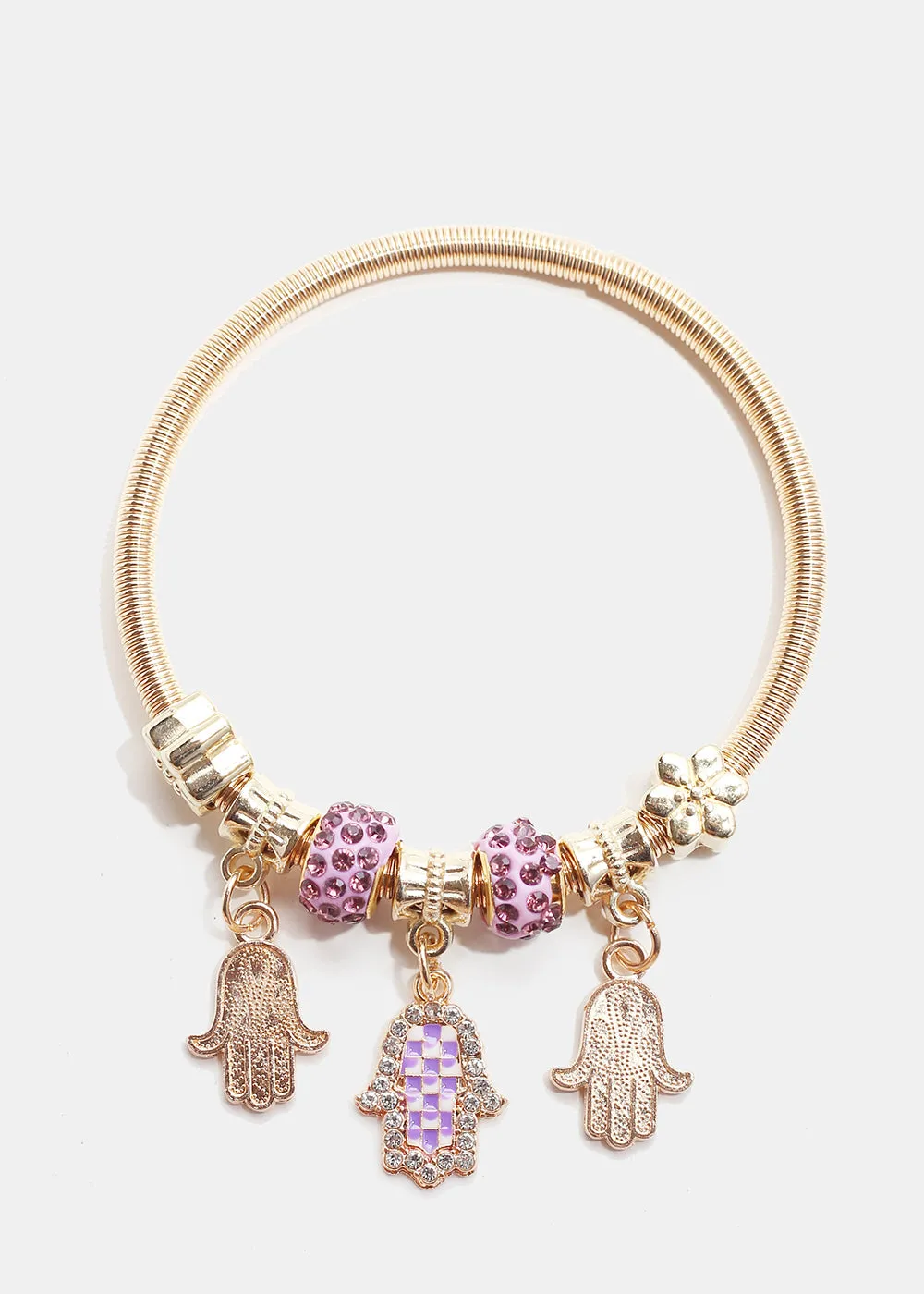 Checkered Hamsa Hand Bangle