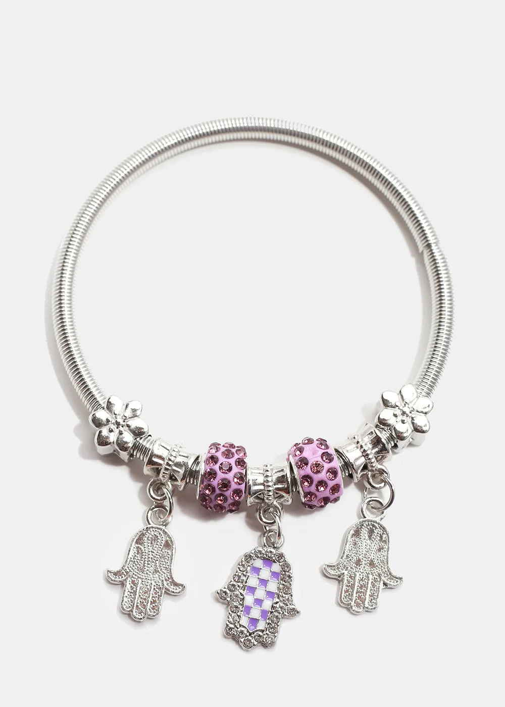 Checkered Hamsa Hand Bangle