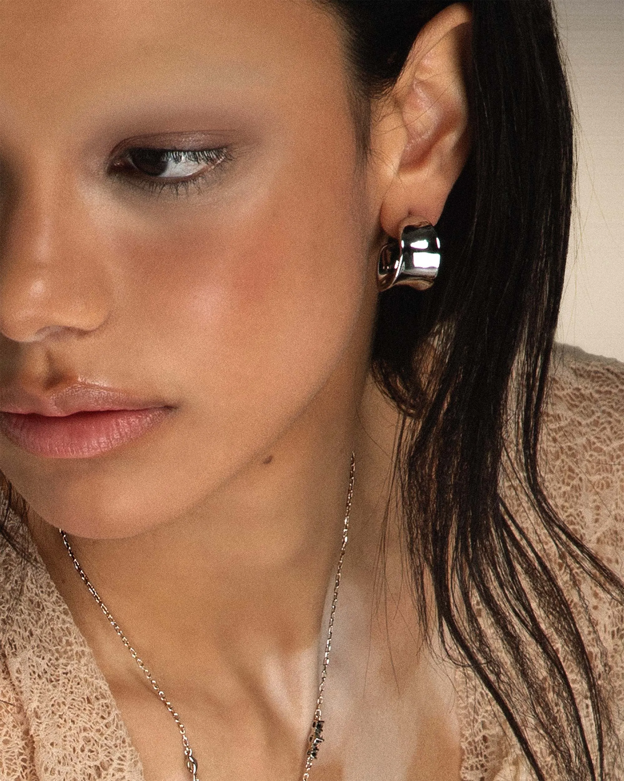 Chunky Flowy Hoop Earrings
