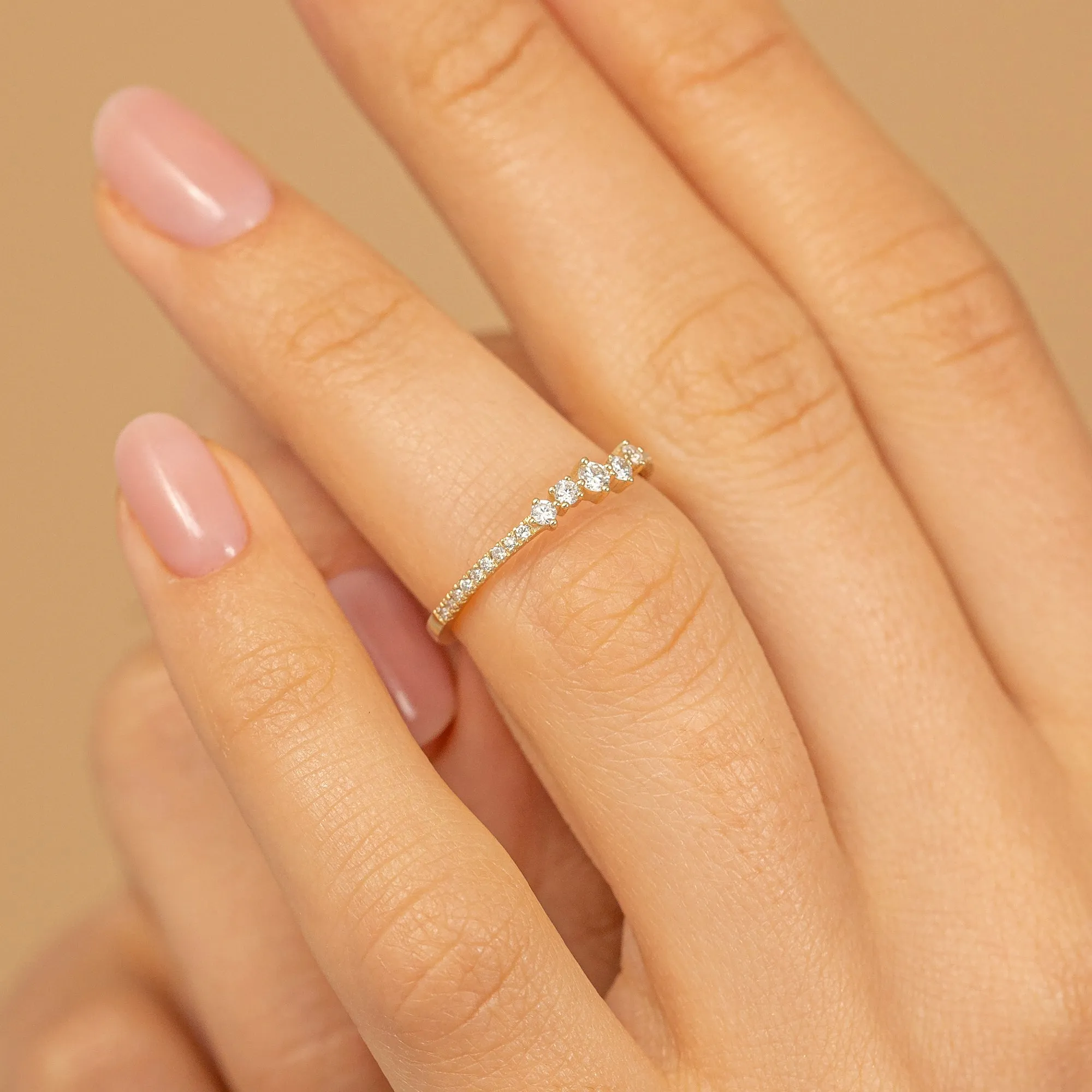 Cluster Diamond Stacking Ring, Lorelai