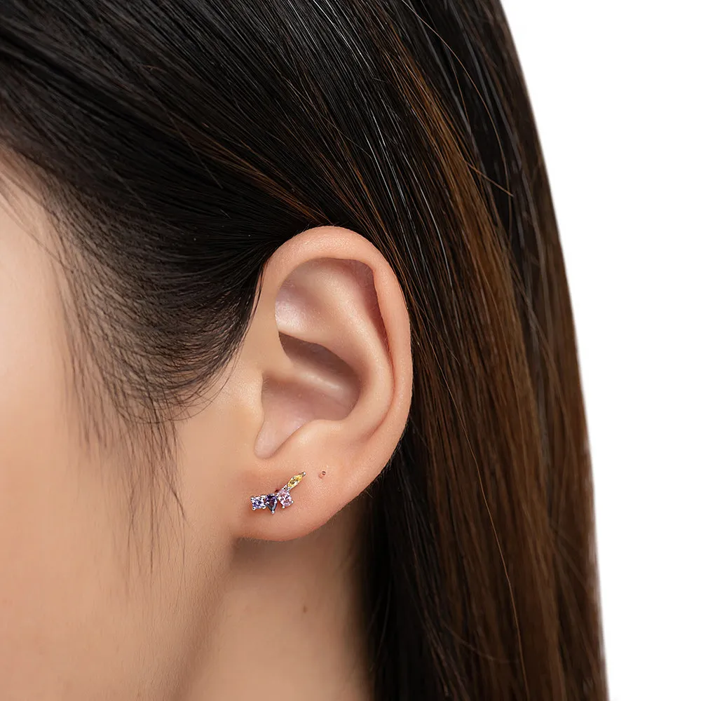 Colourful Stone Stud Earrings