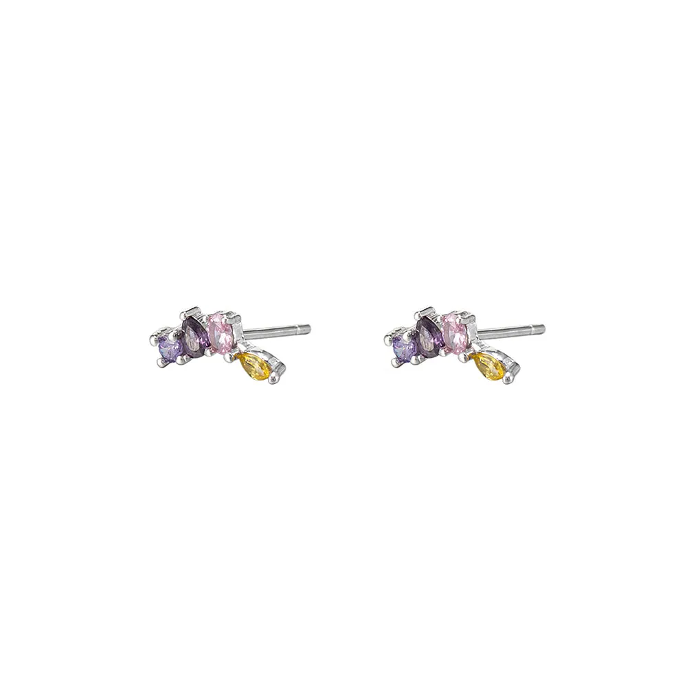 Colourful Stone Stud Earrings