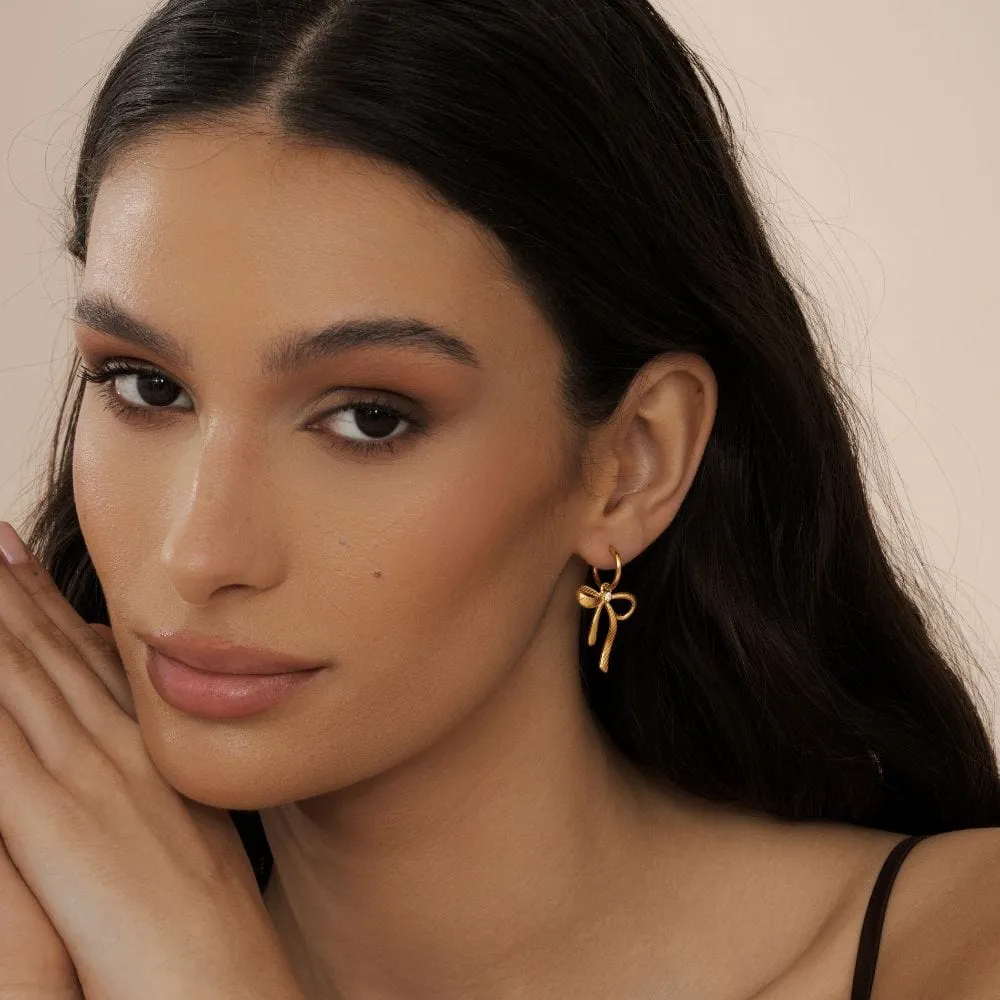Cora Bow Hoop Earrings
