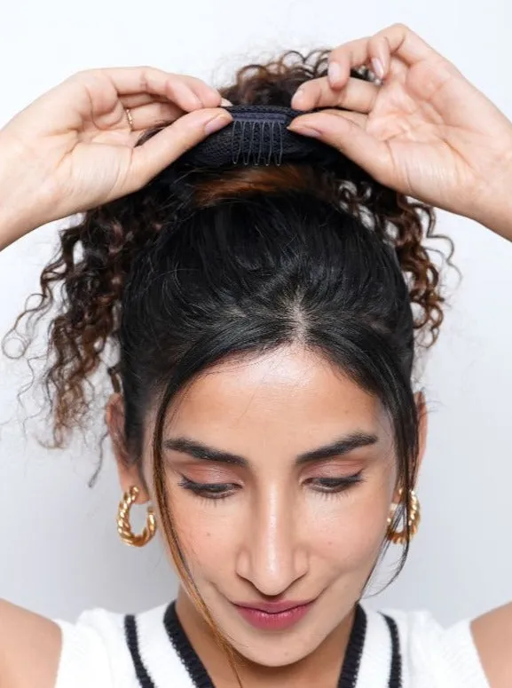 Curly Hair Topknot Extensions ?C Wrap Around