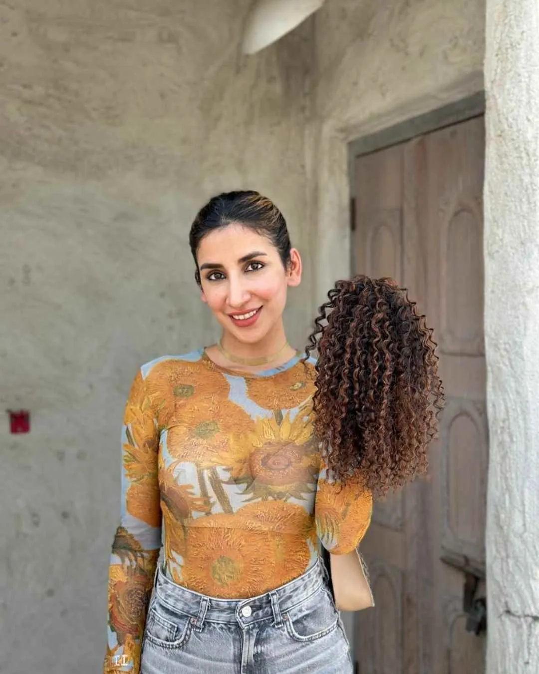 Curly Hair Topknot Extensions ?C Wrap Around