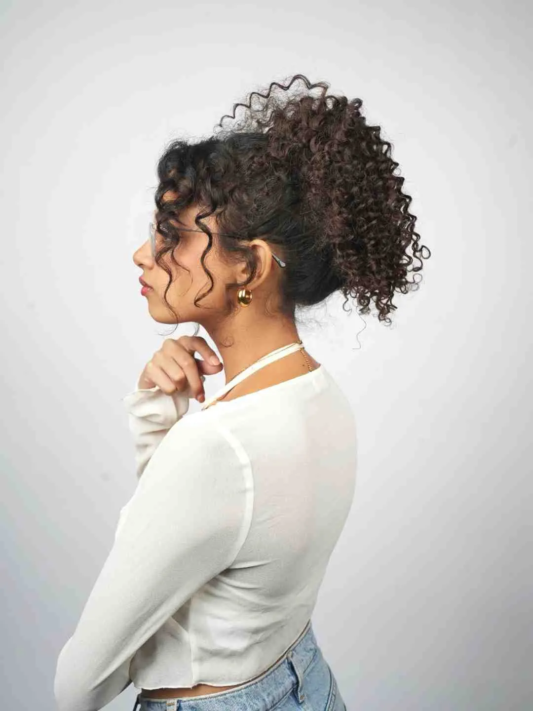 Curly Hair Topknot Extensions ?C Wrap Around