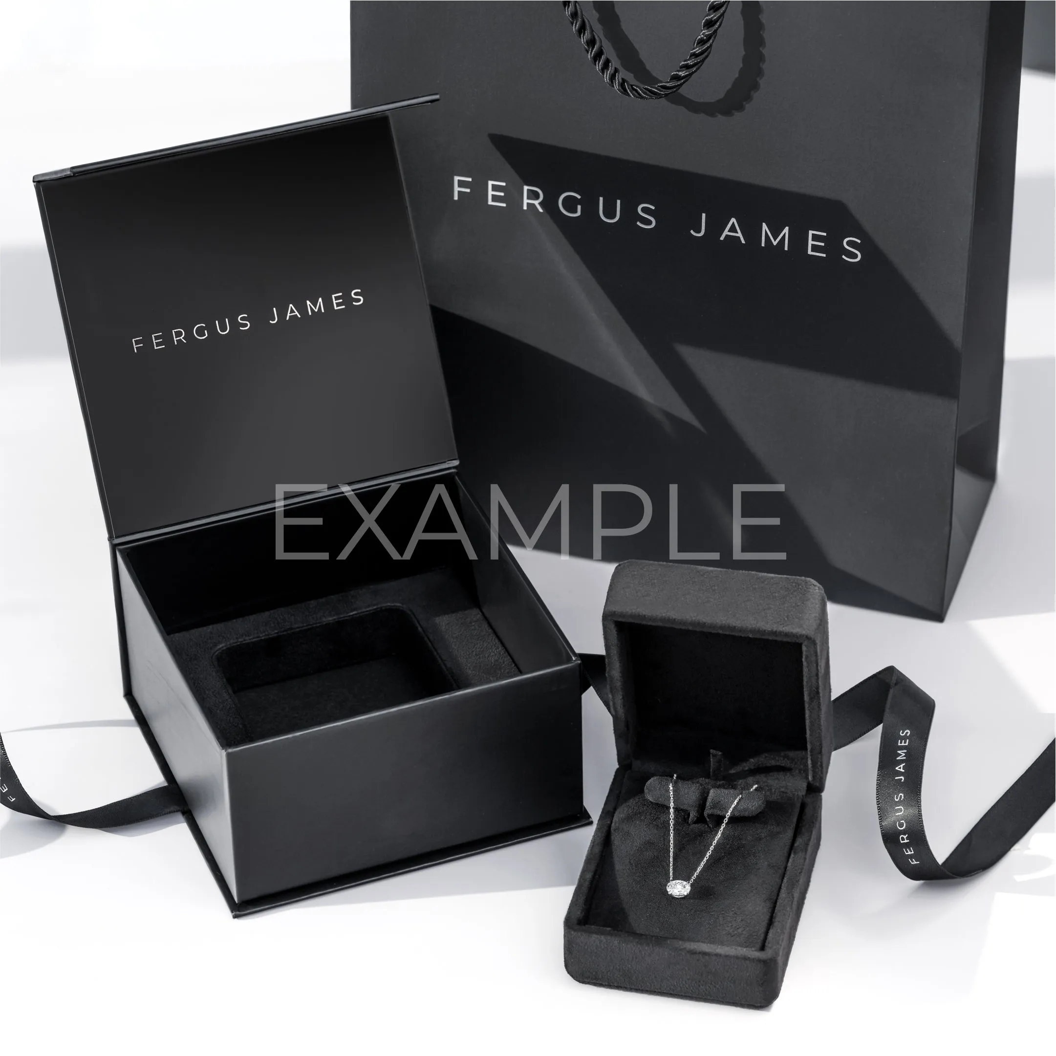 D Letter Pendant White Gold