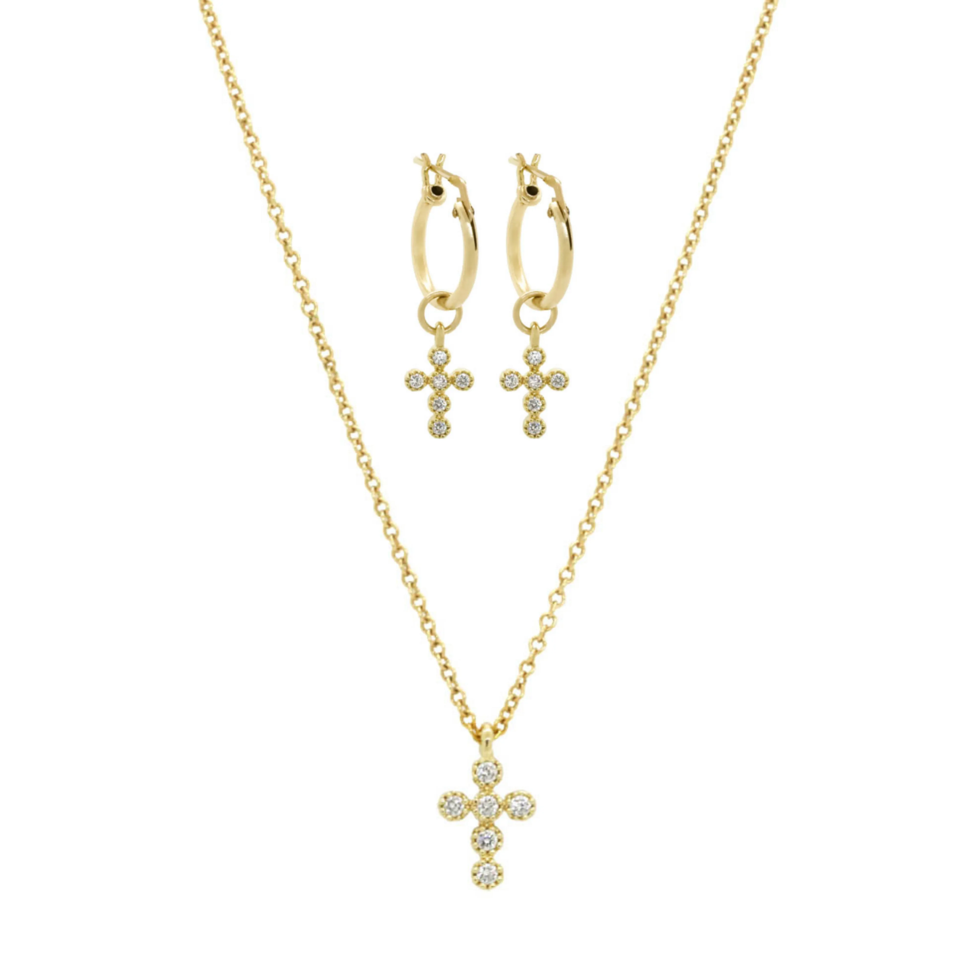Dainty Cross Jewelry Set