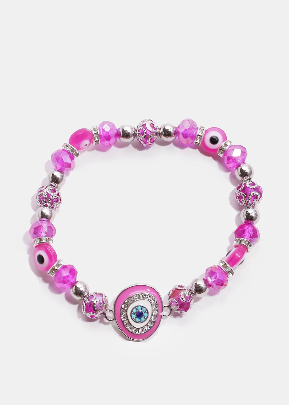 Dark Colored Evil Eye Bead Bracelet