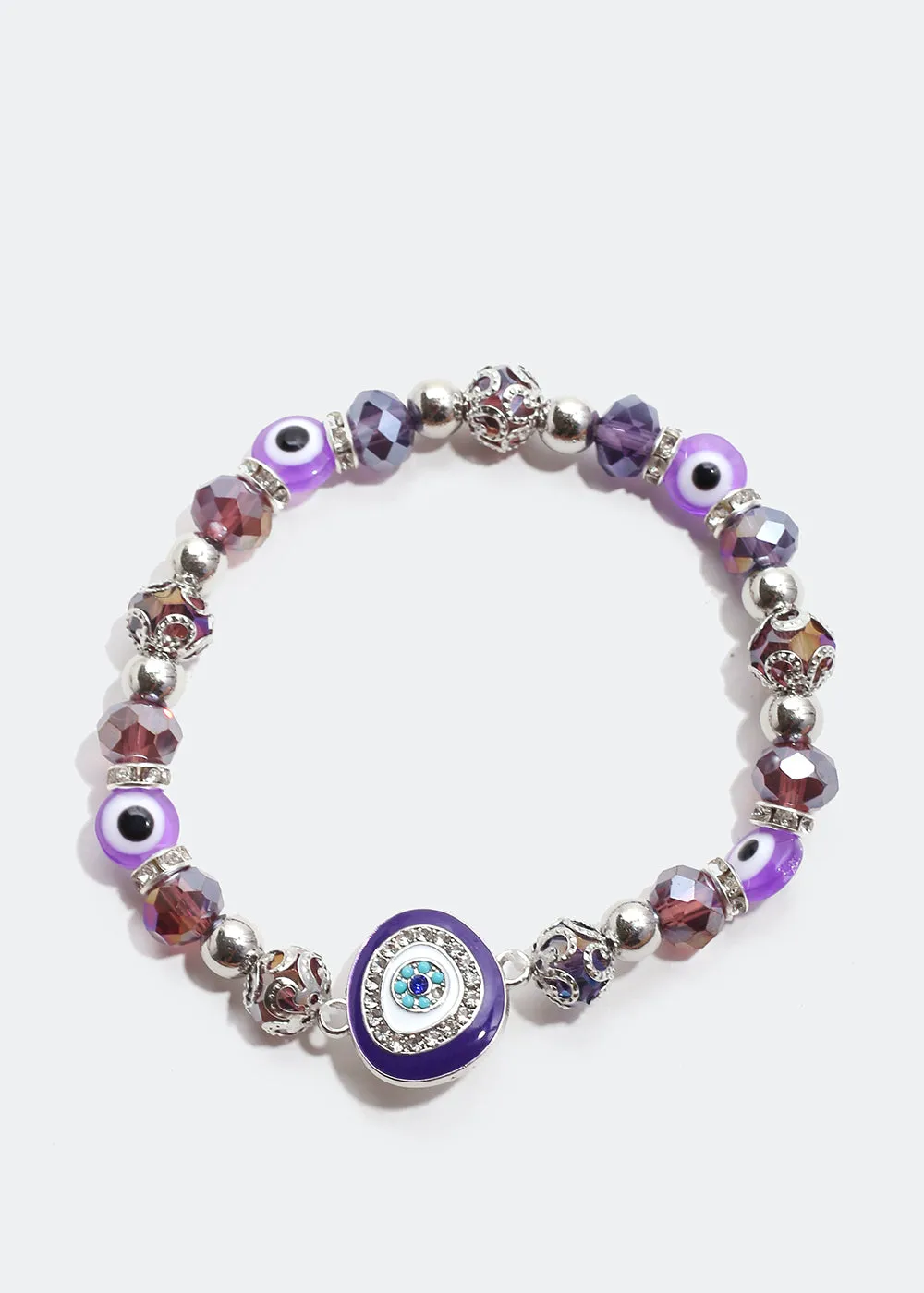 Dark Colored Evil Eye Bead Bracelet