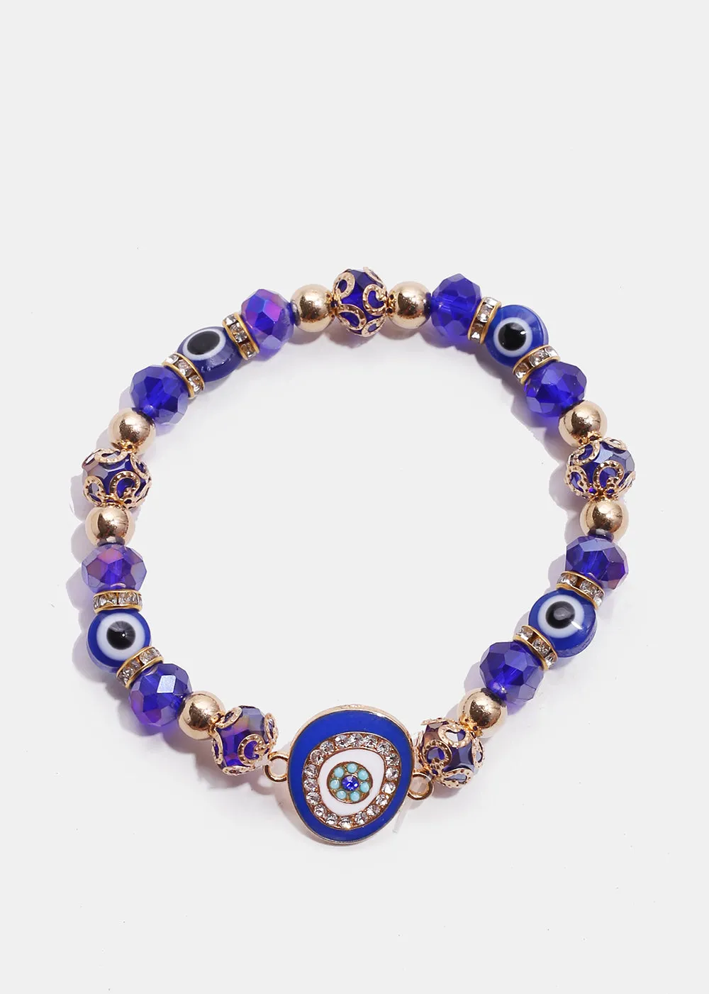 Dark Colored Evil Eye Bead Bracelet