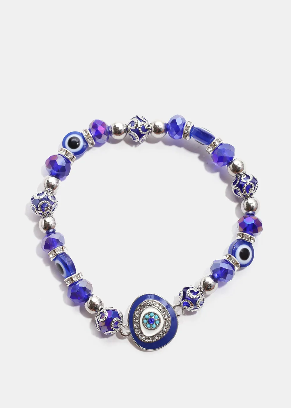 Dark Colored Evil Eye Bead Bracelet