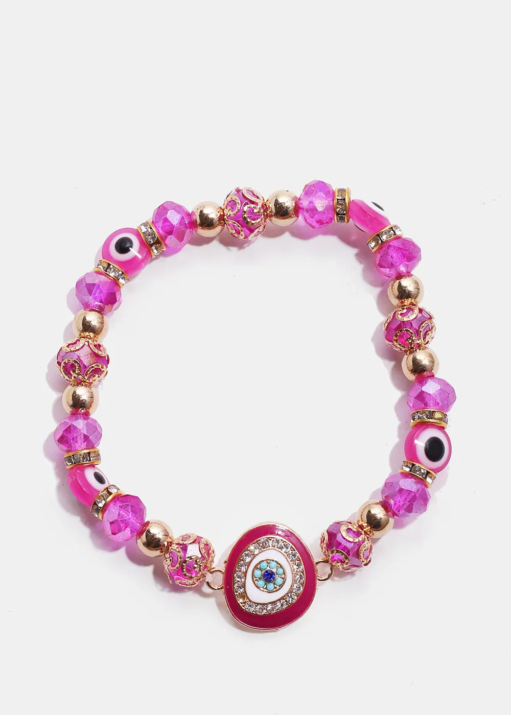 Dark Colored Evil Eye Bead Bracelet