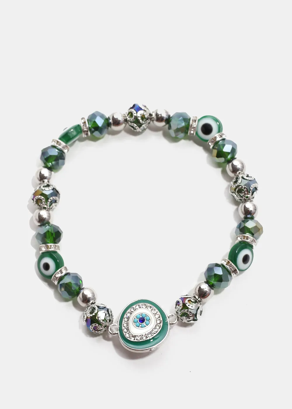 Dark Colored Evil Eye Bead Bracelet