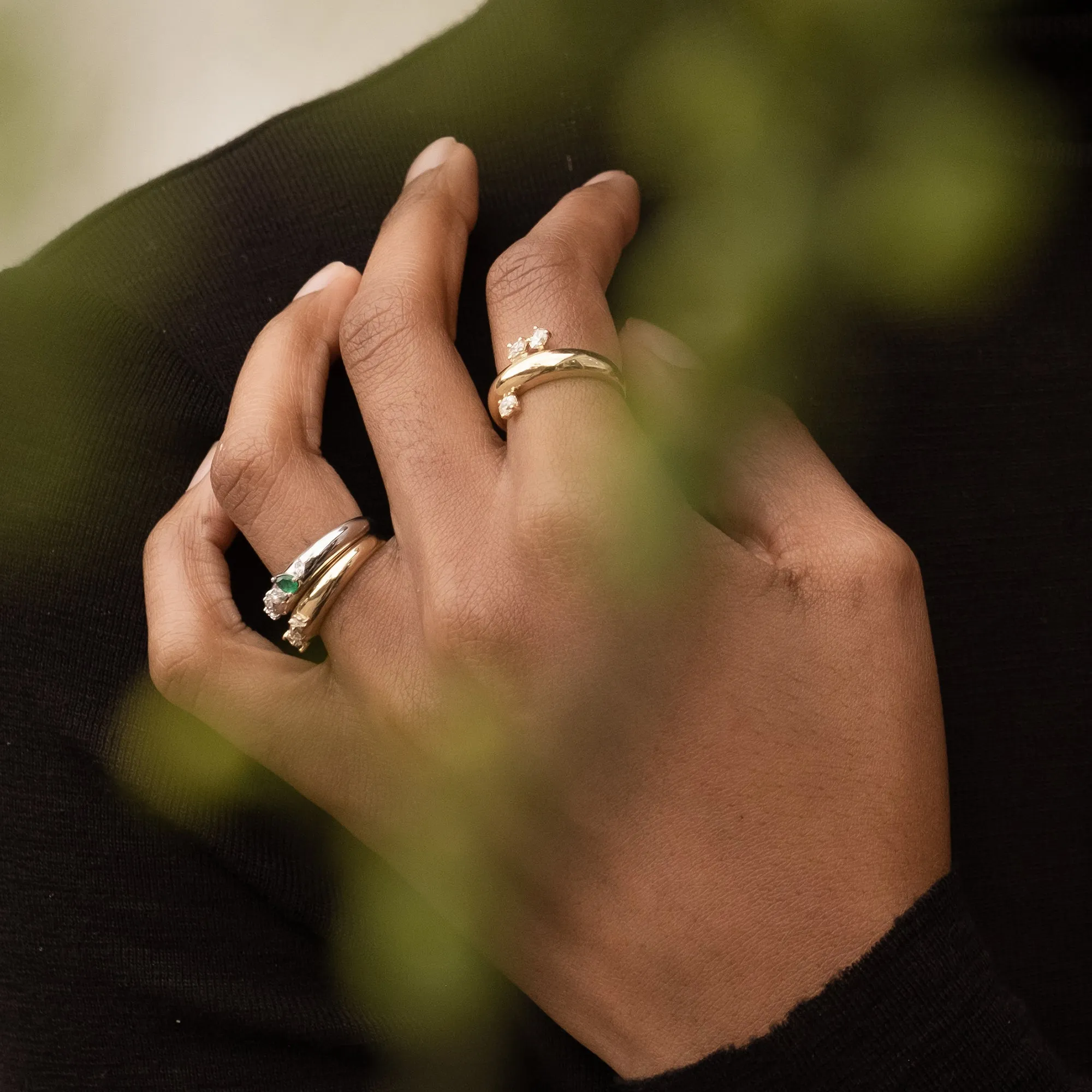 Demi Demi Plus 3 Ovals Ring