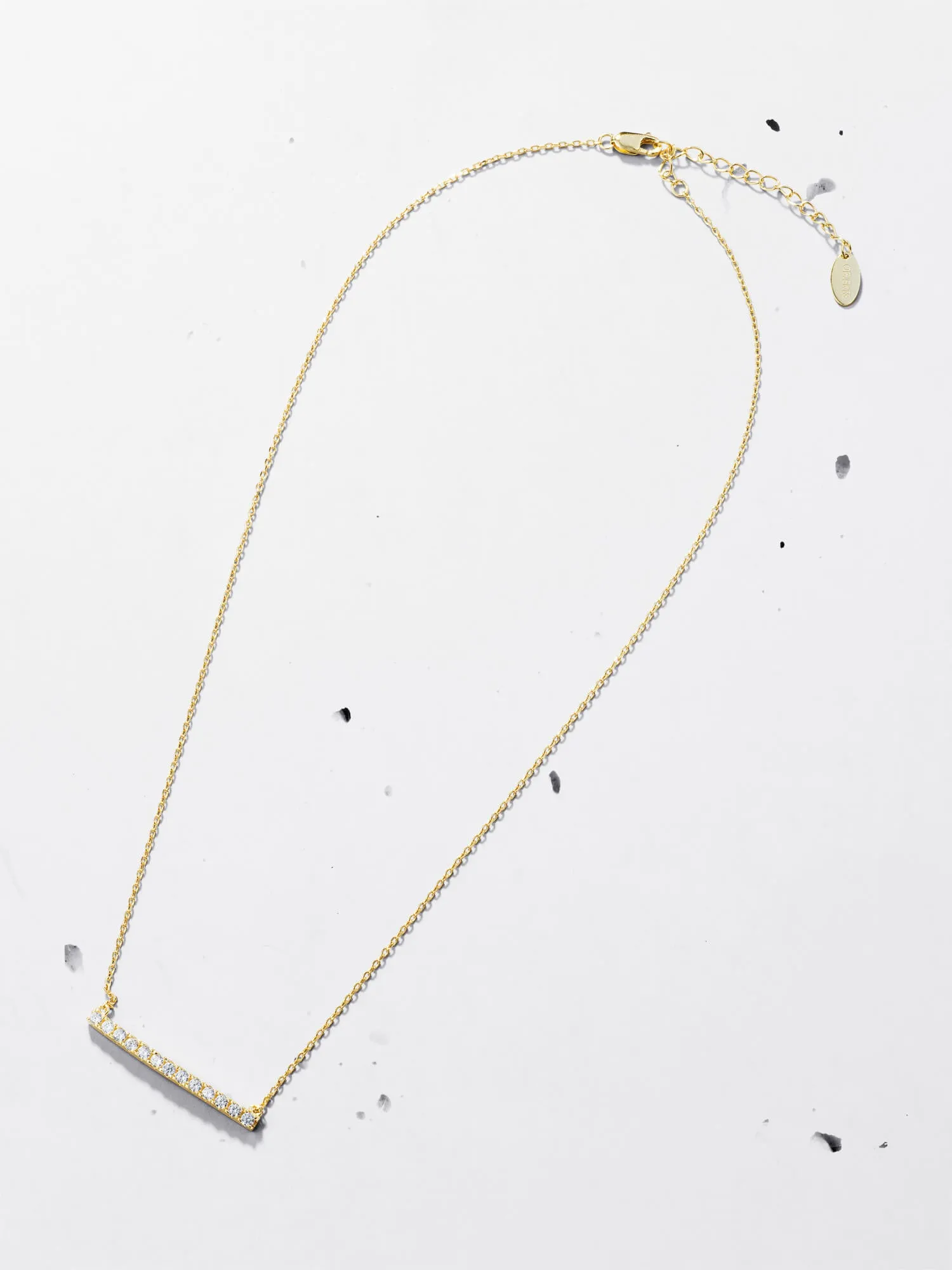 Diamante Bar Pendant Necklace