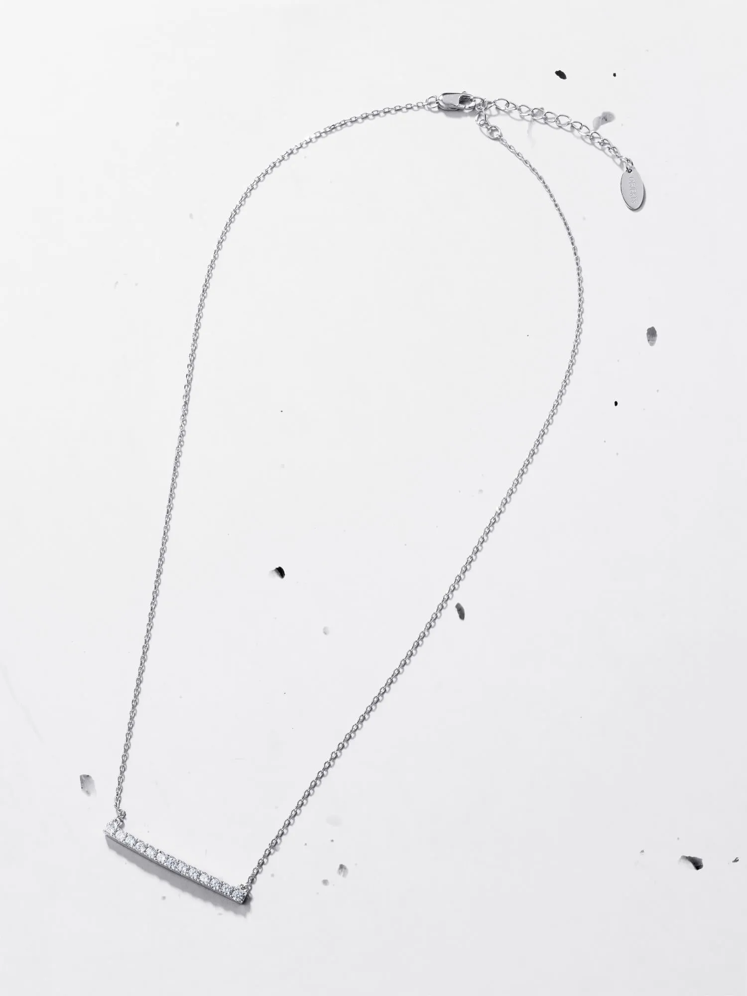 Diamante Bar Pendant Necklace