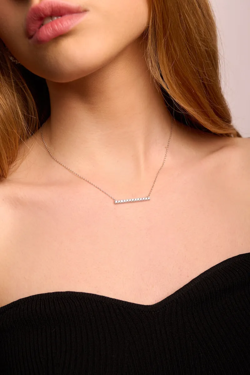 Diamante Bar Pendant Necklace