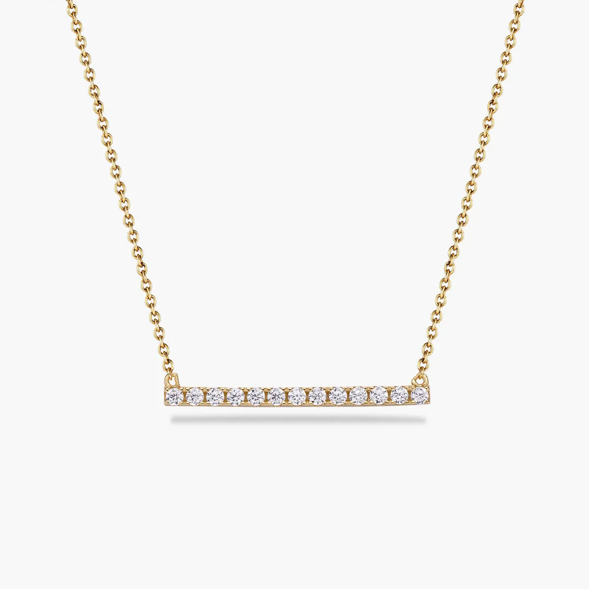 Diamante Bar Pendant Necklace