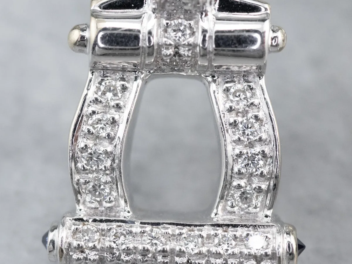 Diamond 18K White Gold Drop Earrings