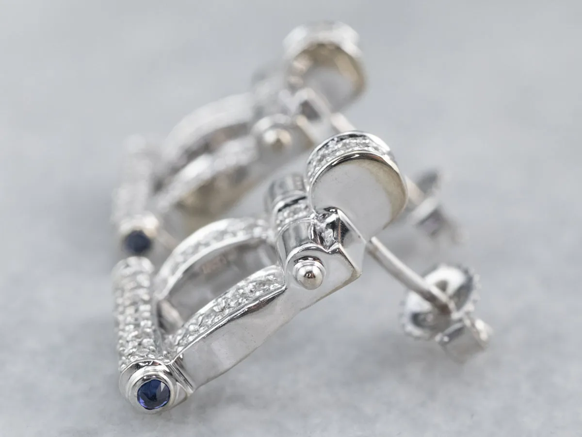 Diamond 18K White Gold Drop Earrings