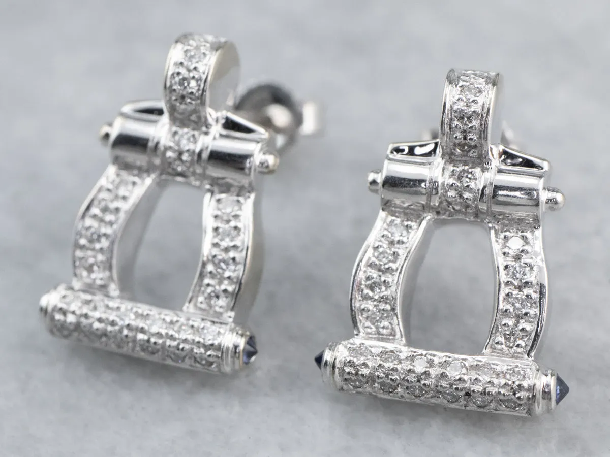 Diamond 18K White Gold Drop Earrings