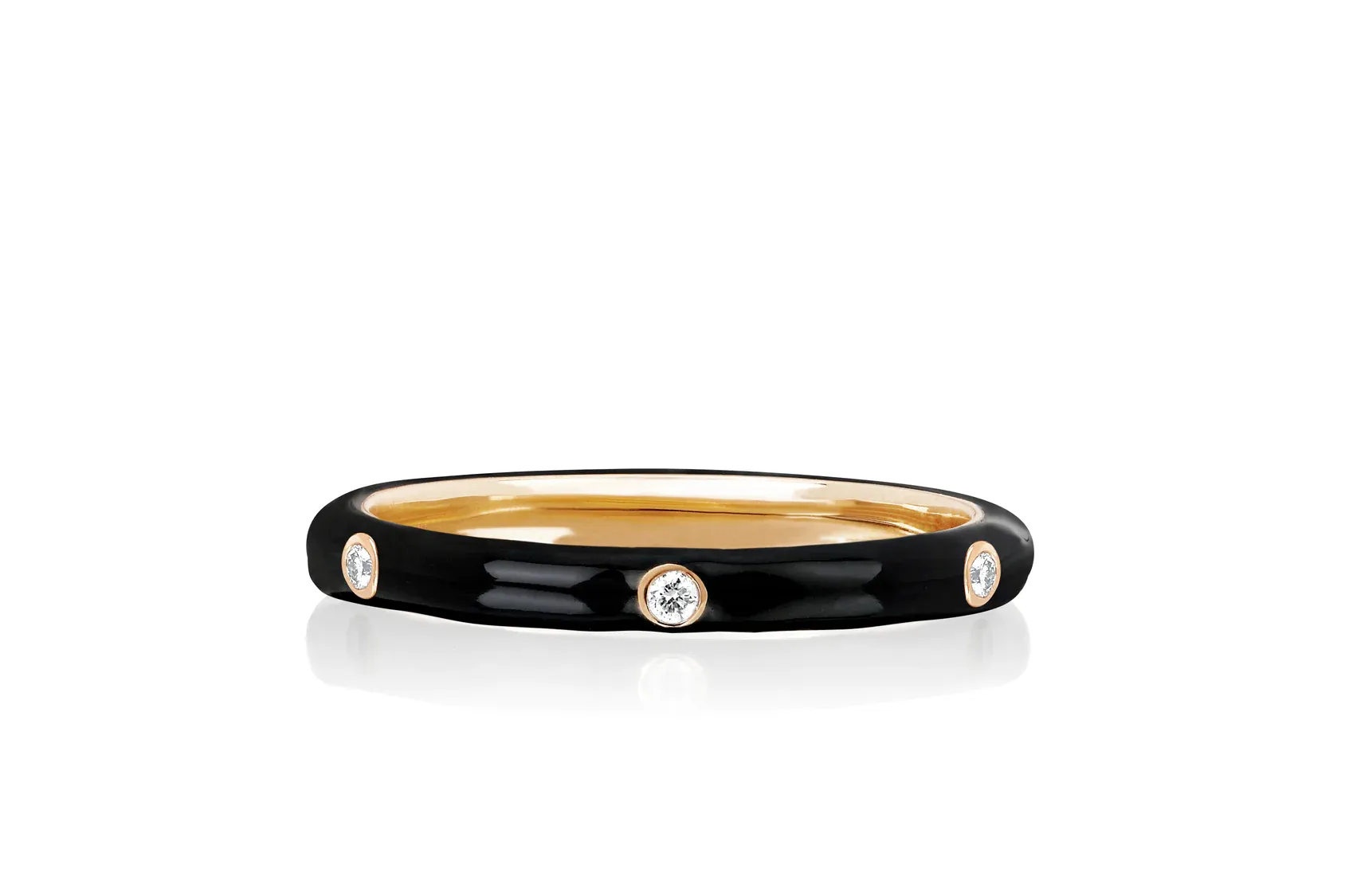 Diamond Enamel Stacking Rings