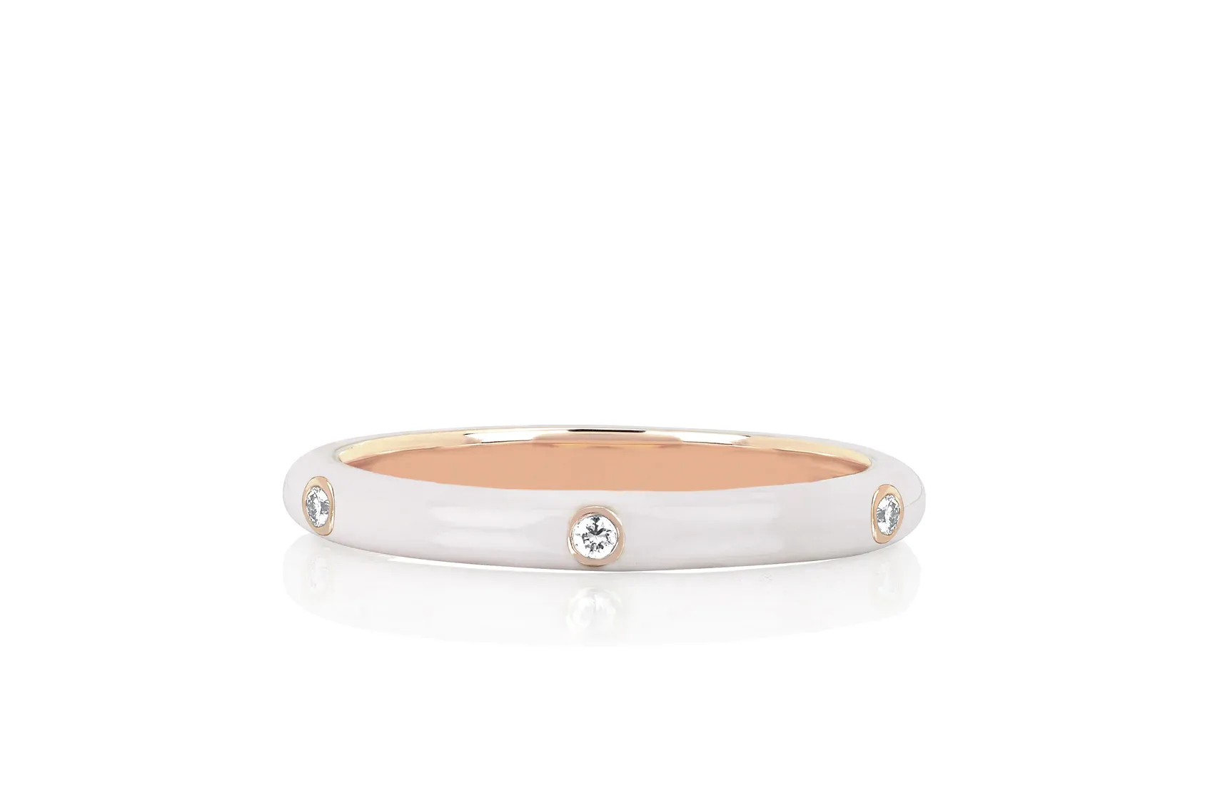 Diamond Enamel Stacking Rings