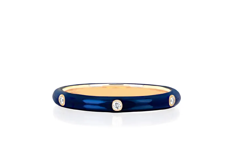 Diamond Enamel Stacking Rings