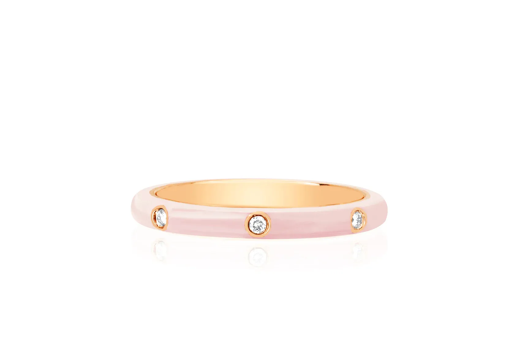 Diamond Enamel Stacking Rings
